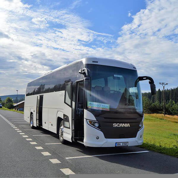 Charter bus rental landscape