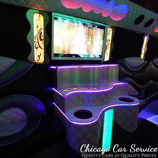 Tiffany limo bus laser shows